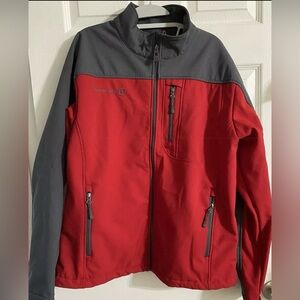Free Country Red and Gray Windbreaker Style Jacket Lined